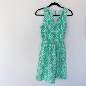 Francesca's Green and White Summer Dress